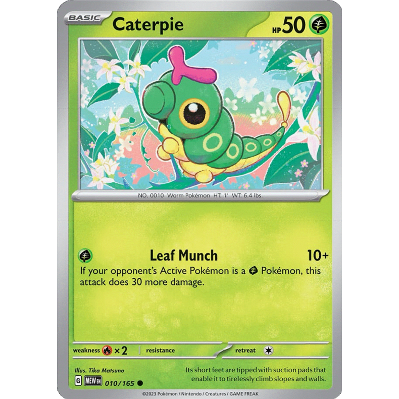 Caterpie 010/165 - 151 Enkeltkort