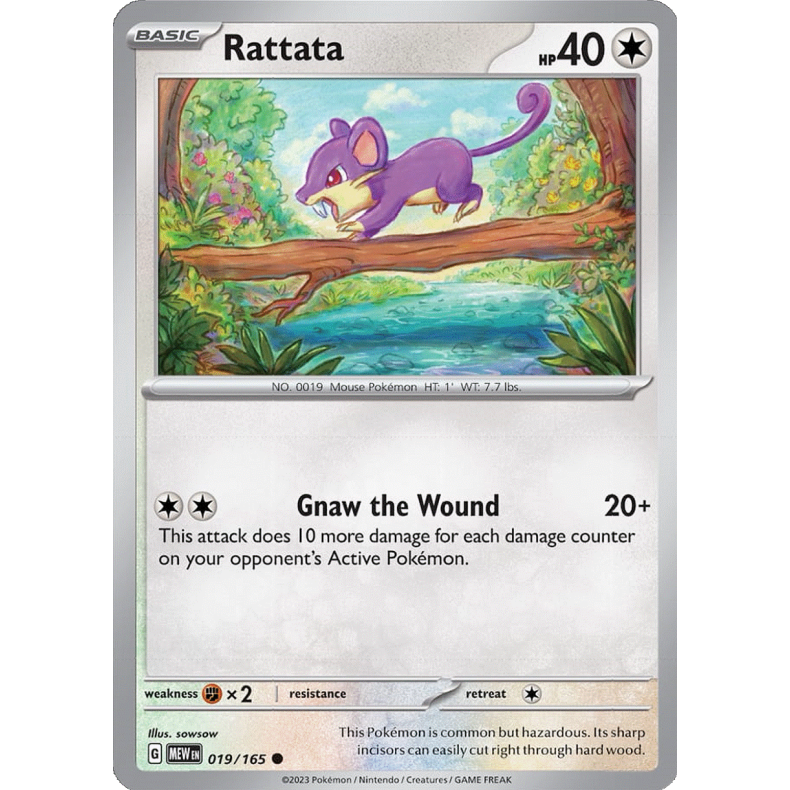 Rattata 019/165 - 151 Enkeltkort