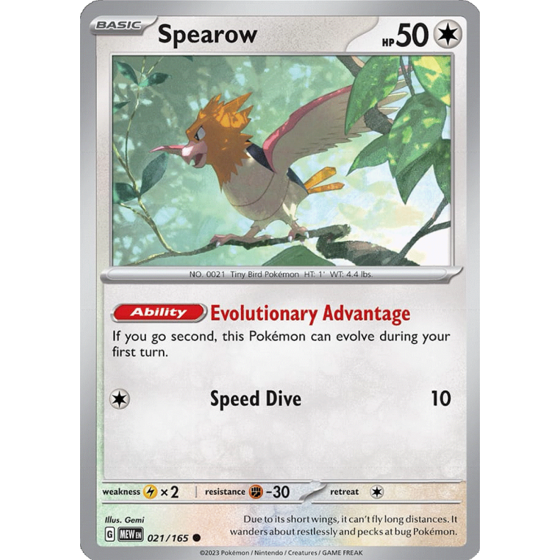 Spearow 021/165 - 151 Enkeltkort
