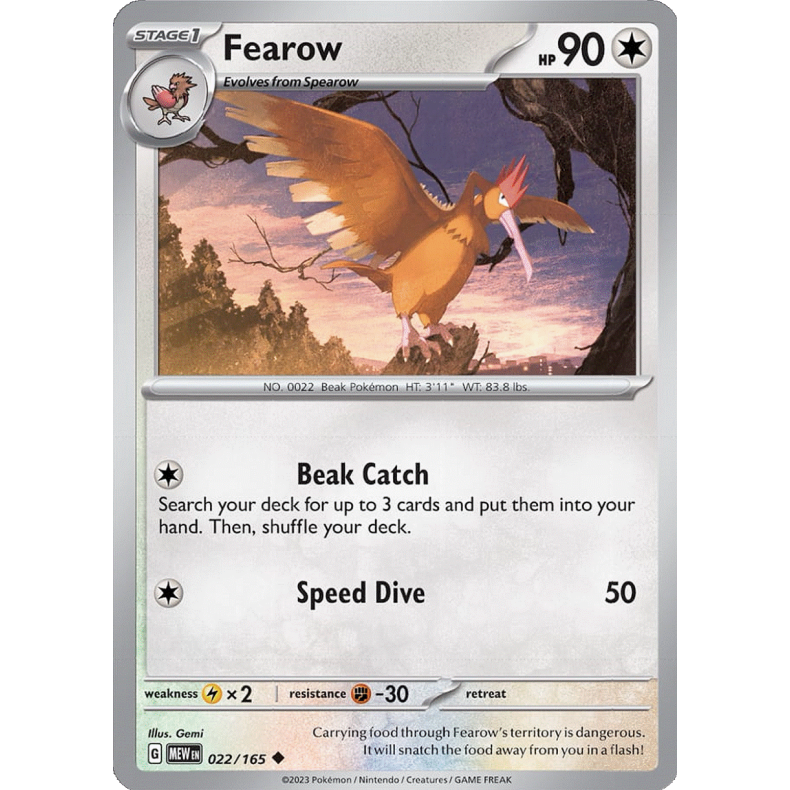 Fearow 022/165 - 151 Enkeltkort