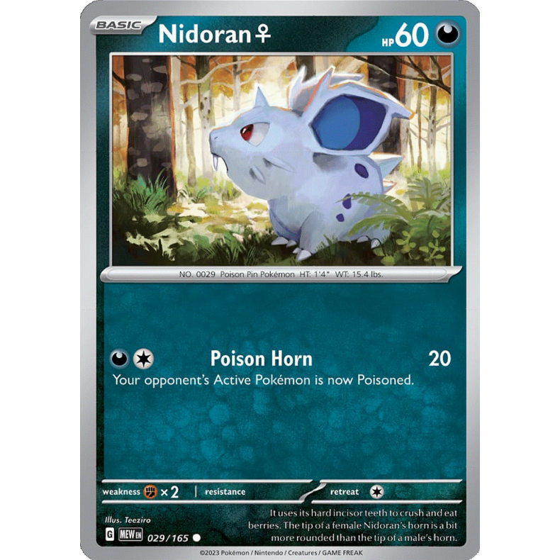 Nidoran 029/165 - 151 Enkeltkort