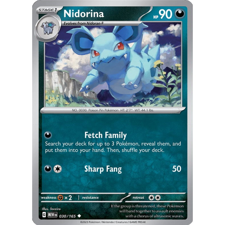 Nidorina 030/165 - 151 Enkeltkort