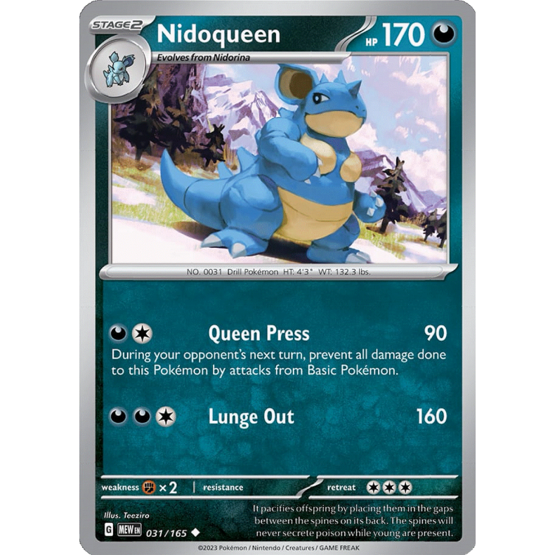 Nidoqueen 031/165 - 151 Enkeltkort