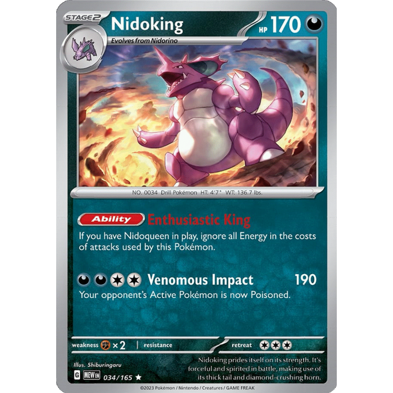 Nidoking 034/165 - 151 Enkeltkort