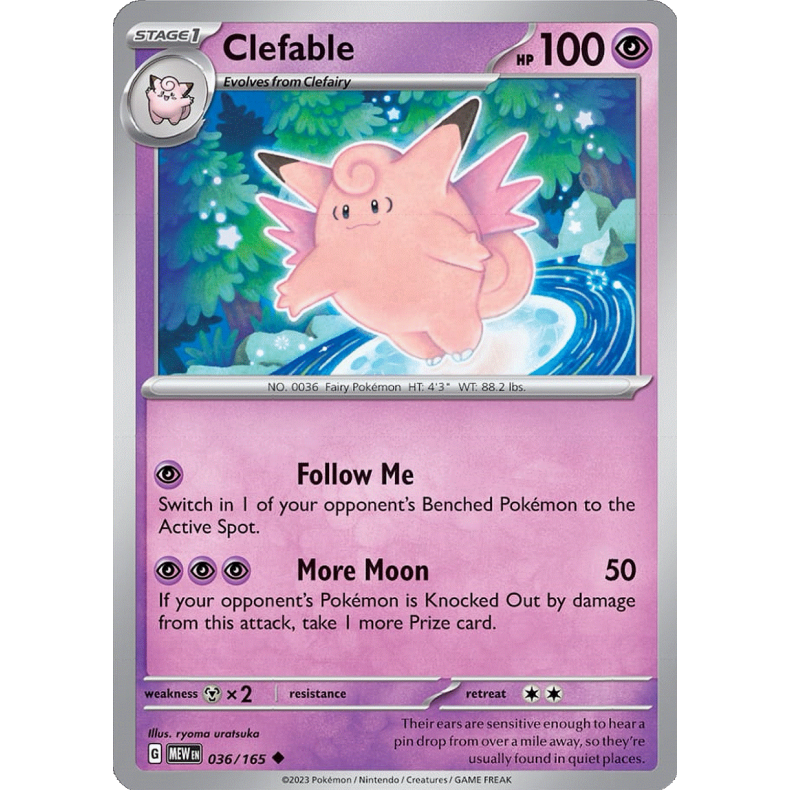 Clefable 036/165 - 151 Enkeltkort