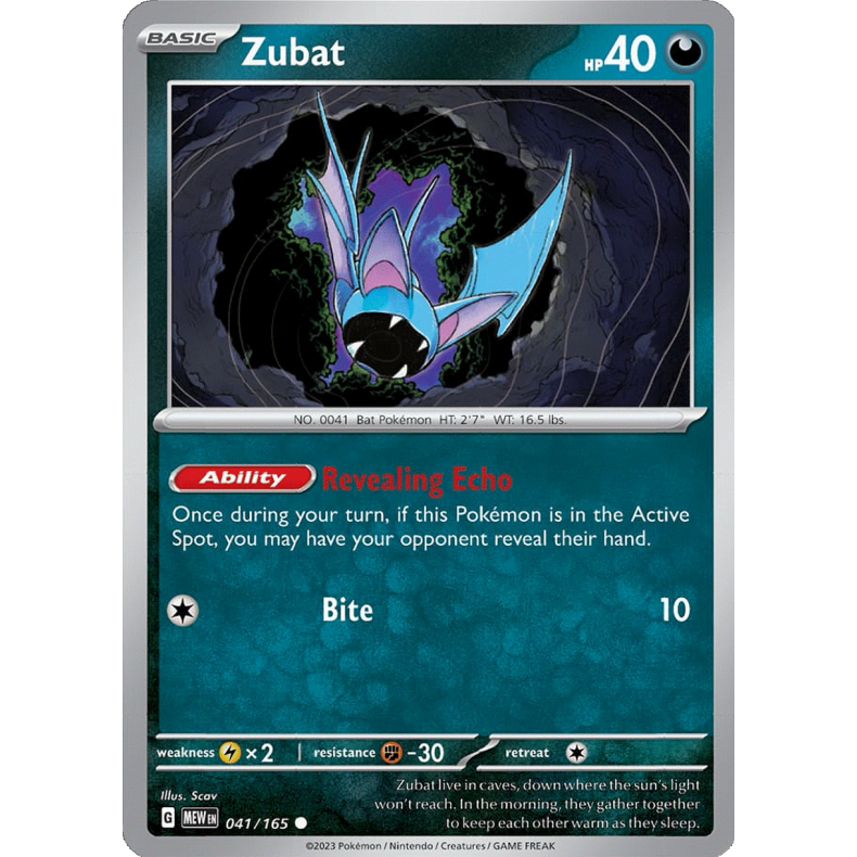 Zubat 041/165 - 151 Enkeltkort