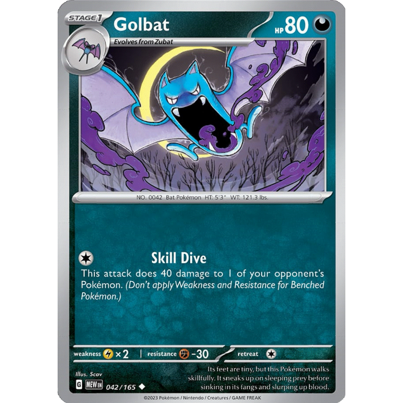 Golbat 042/165 - 151 Enkeltkort