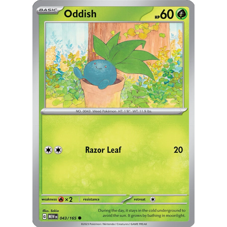 Oddish 043/165 - 151 Enkeltkort