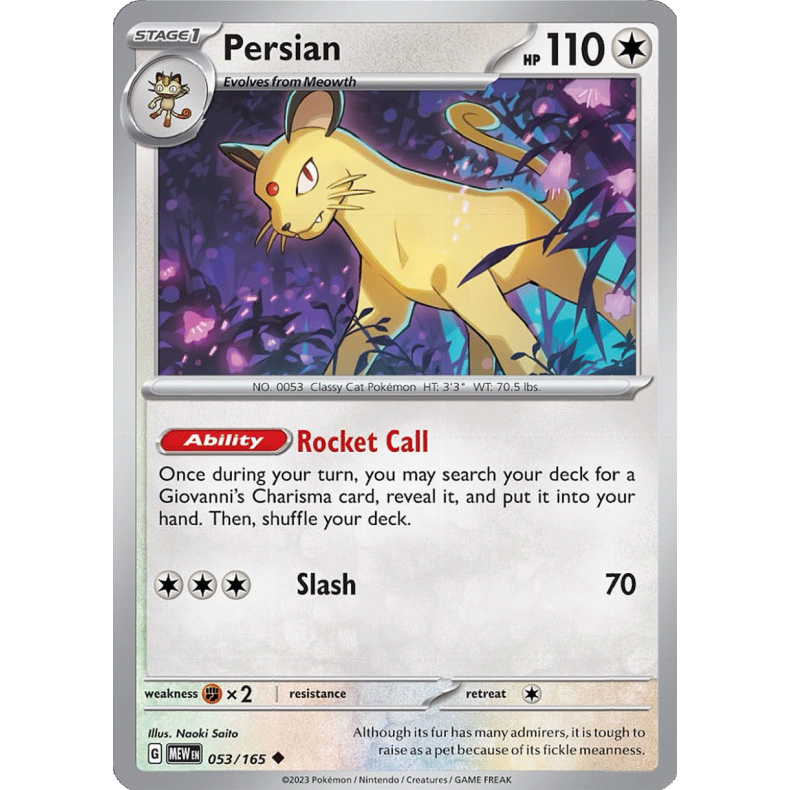 Persian 053/165 - 151 Enkeltkort