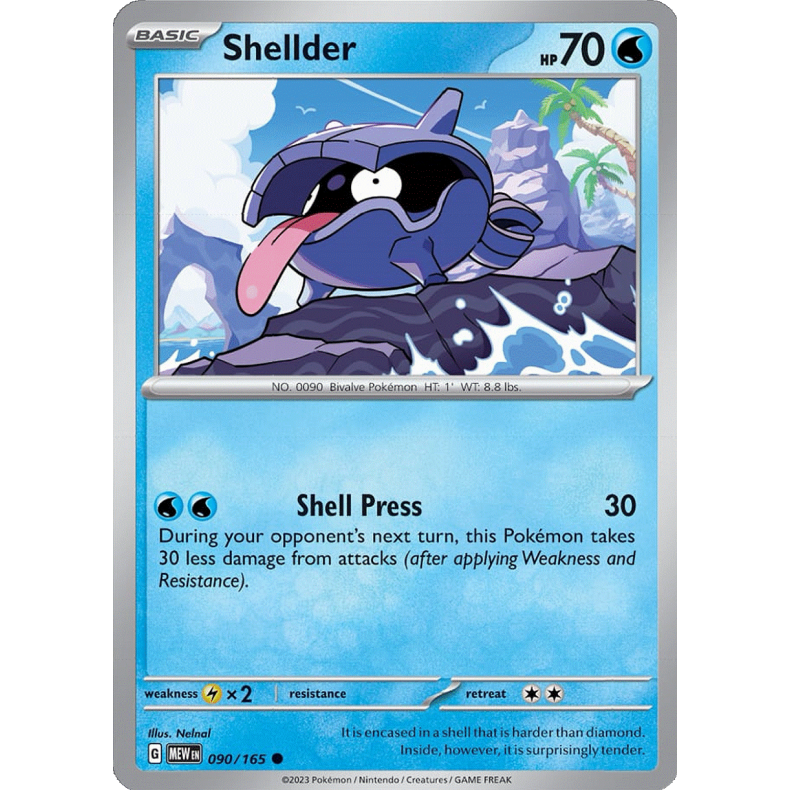 Shellder 090/165 - 151 Enkeltkort