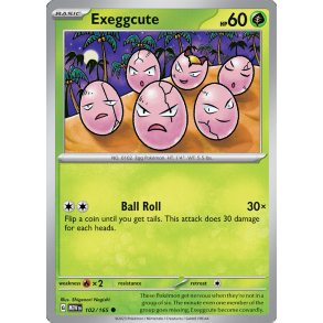 Exeggcute 102/165 - 151 Enkeltkort
