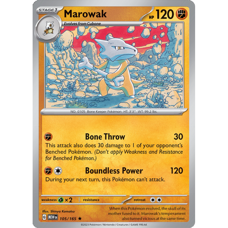 Marowak 105/165 - 151 Enkeltkort