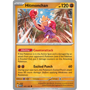 Hitmonchan 107/165 - 151 Enkeltkort