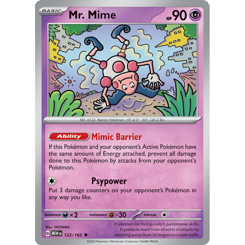 Mr. Mime 122/165 - 151 Enkeltkort