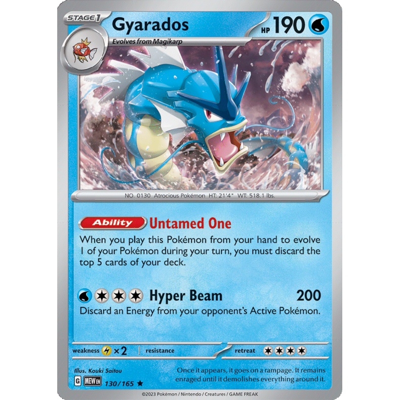 Gyarados 130/165 - 151 Enkeltkort