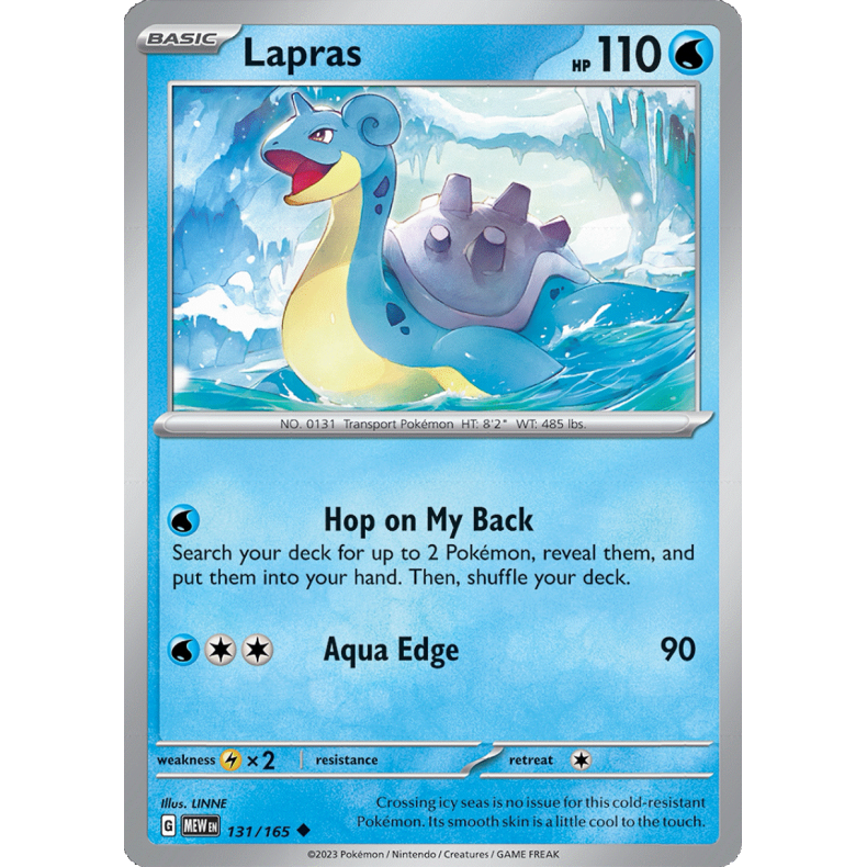 Lapras 131/165 - 151 Enkeltkort