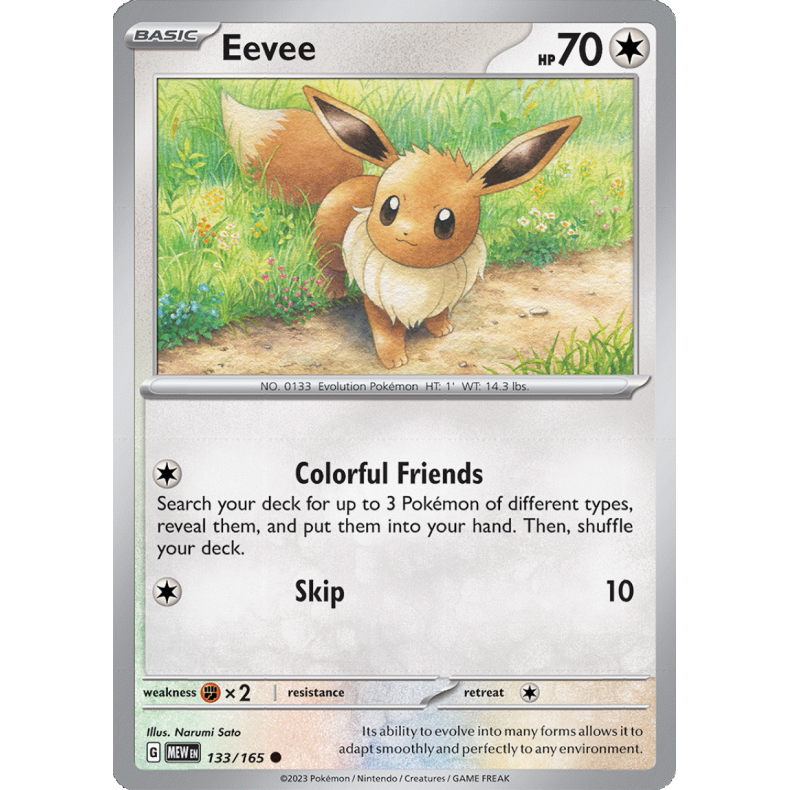Eevee 133/165 - 151 Enkeltkort