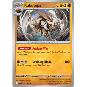 Kabutops 141/165 - 151 Enkeltkort