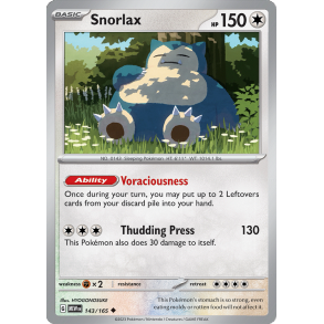 Snorlax 143/165 - 151 Enkeltkort