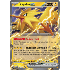 Zapdos ex 145/165 - 151 Enkeltkort