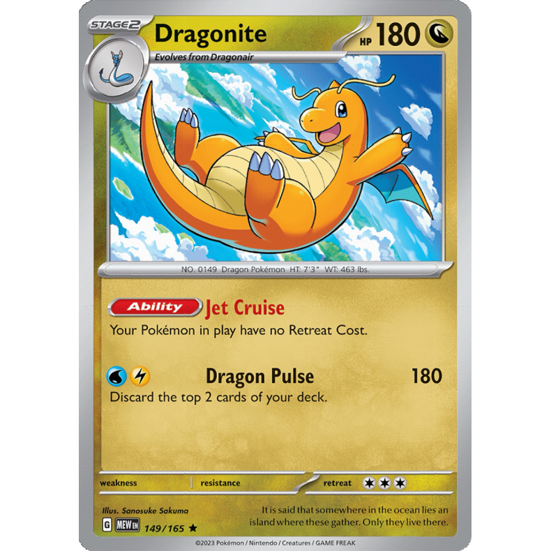 Dragonite 149/165 - 151 Enkeltkort