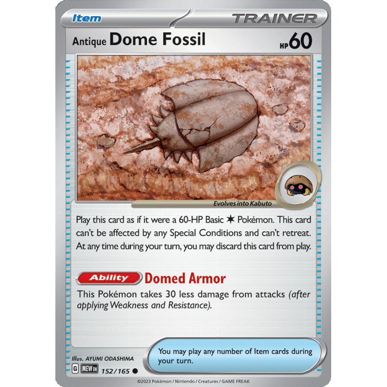Antique Dome Fossil 152/165 - 151 Enkeltkort