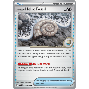 Antique Helix Fossil 153/165 - 151 Enkeltkort