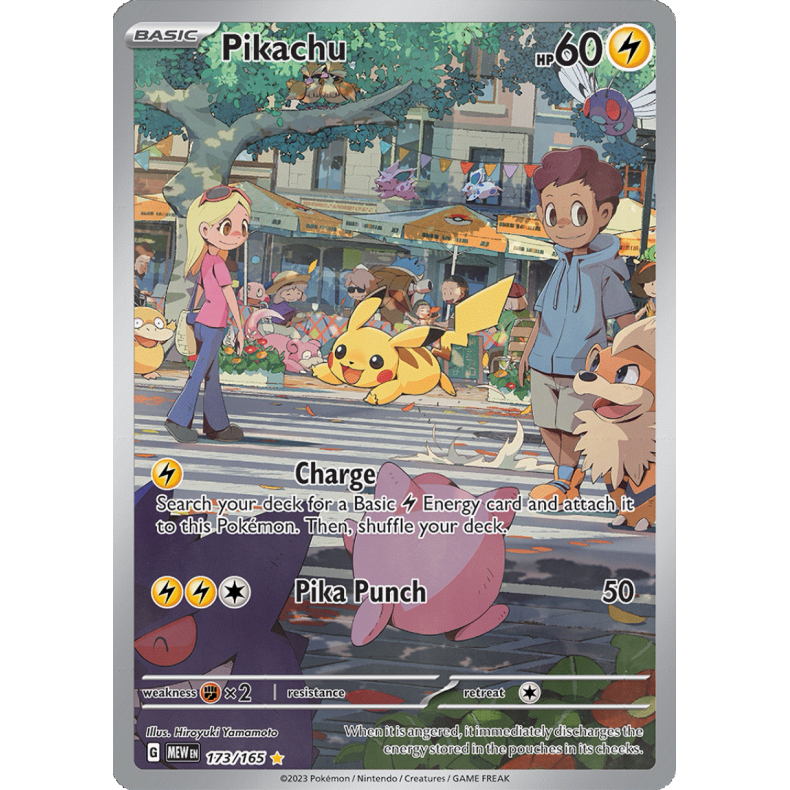 Pikachu 173/165 - 151 Enkeltkort