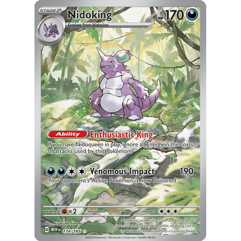 Nidoking 174/165 - 151 Enkeltkort