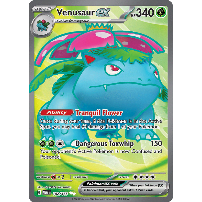 Venusaur ex 182/165 - 151 Enkeltkort