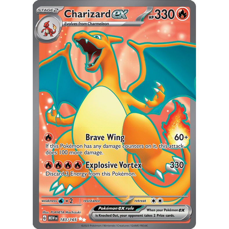 Charizard ex 183/165 - 151 Enkeltkort