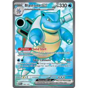 Blastoise ex 184/165 - 151 Enkeltkort