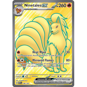 Ninetales ex 186/165 - 151 Enkeltkort