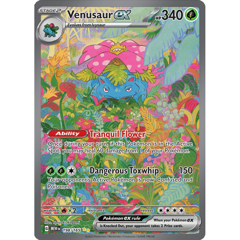 Venusaur ex 198/165 - 151 Enkeltkort