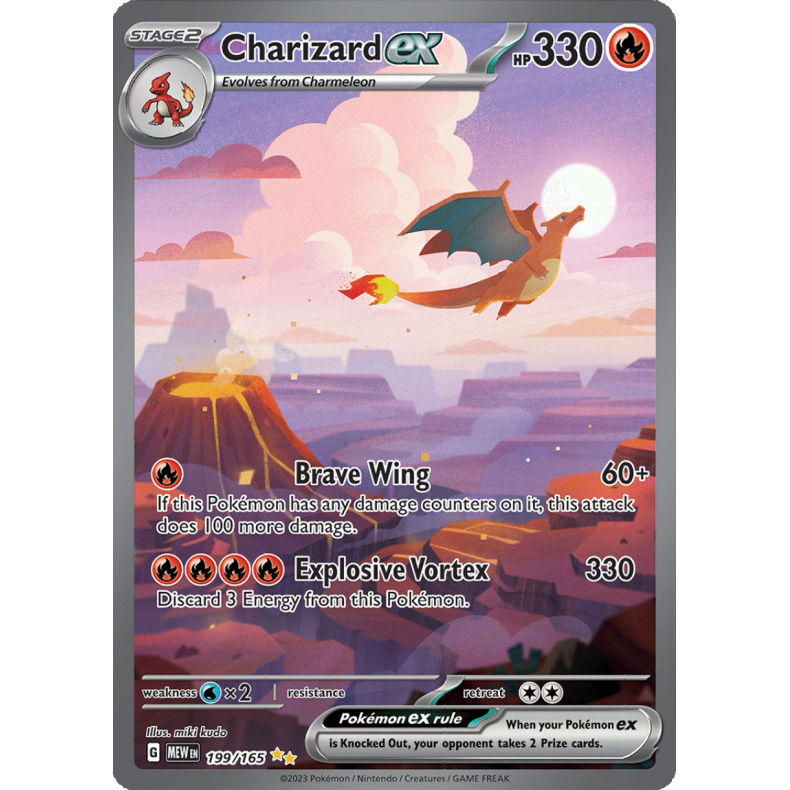 Charizard ex 199/165 - 151 Enkeltkort