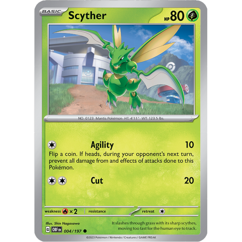 Scyther 004/197 - Obsidian Flames Enkeltkort