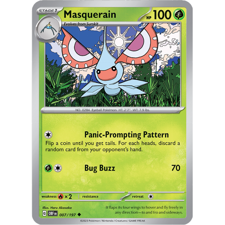 Masquerain 007/197 - Obsidian Flames Enkeltkort