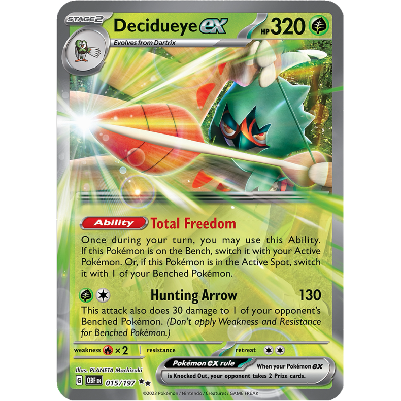 Decidueye ex 015/197 - Obsidian Flames Enkeltkort