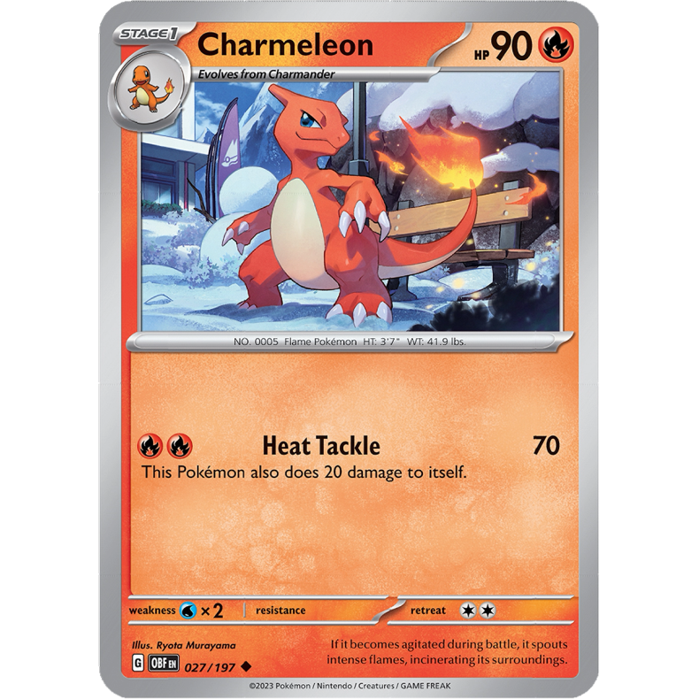 Charmeleon 027/197 - Obsidian Flames Enkeltkort
