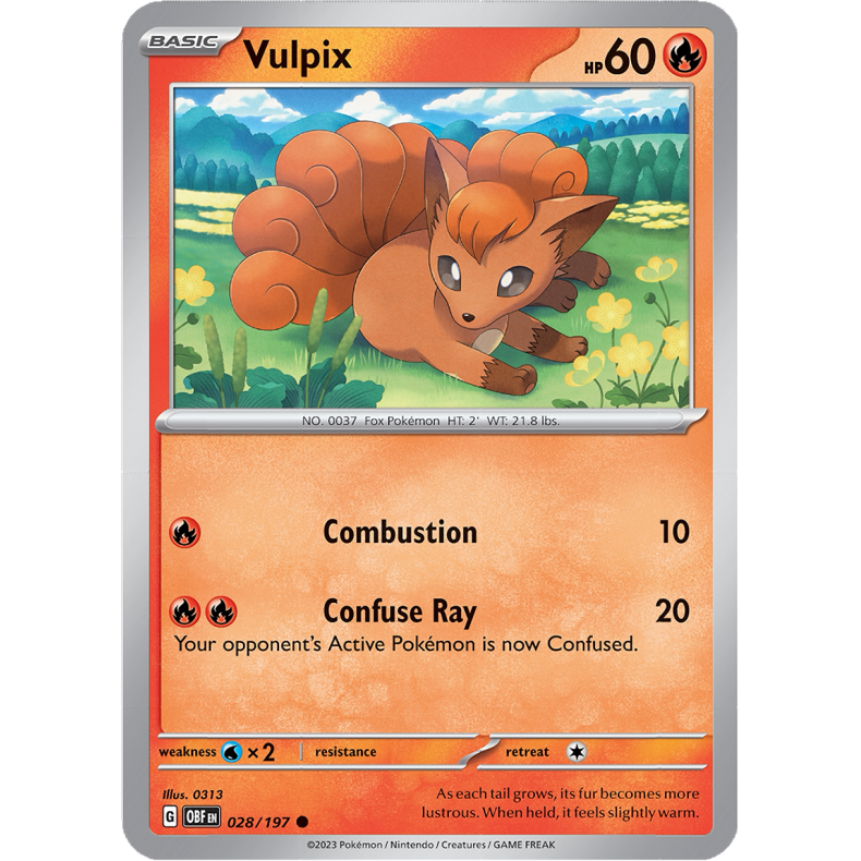 Vulpix 028/197 - Obsidian Flames Enkeltkort