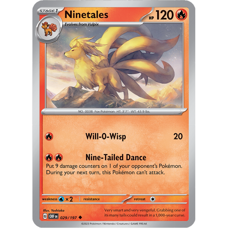 Ninetales 029/197 - Obsidian Flames Enkeltkort