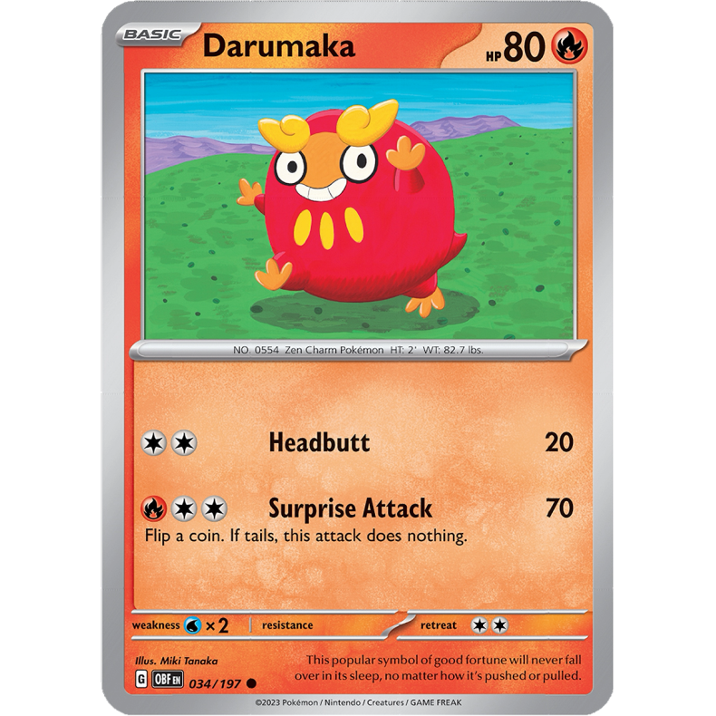 Darumaka 034/197 - Obsidian Flames Enkeltkort
