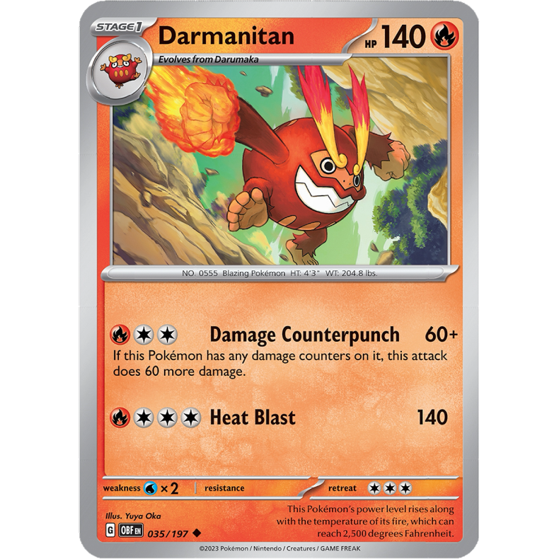 Darmanitan 035/197 - Obsidian Flames Enkeltkort