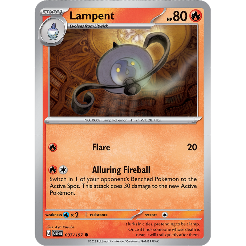 Lampent 037/197 - Obsidian Flames Enkeltkort