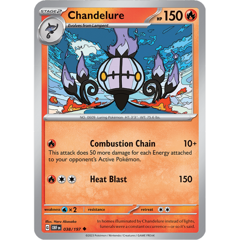 Chandelure 038/197 - Obsidian Flames Enkeltkort