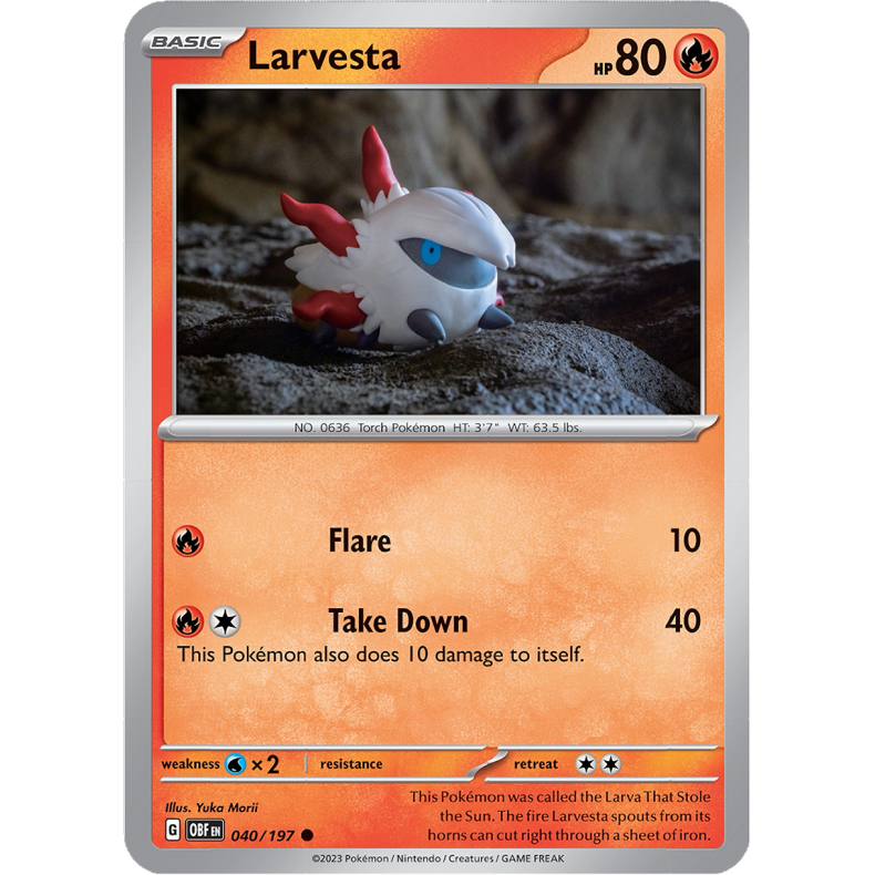 Larvesta 040/197 - Obsidian Flames Enkeltkort