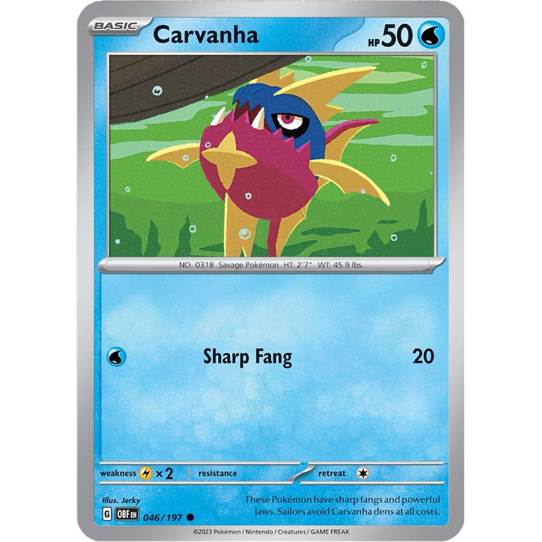Carvanha 046/197 - Obsidian Flames Enkeltkort