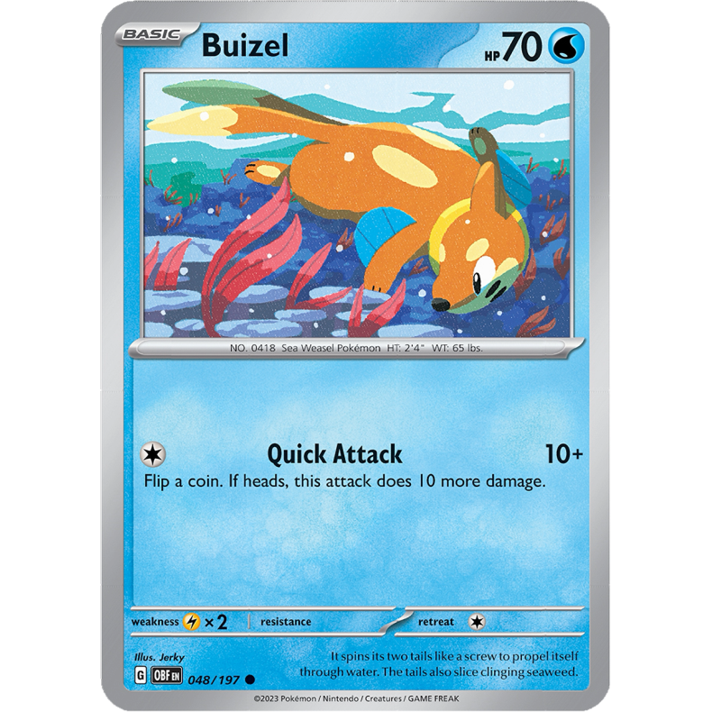 Buizel 048/197 - Obsidian Flames Enkeltkort