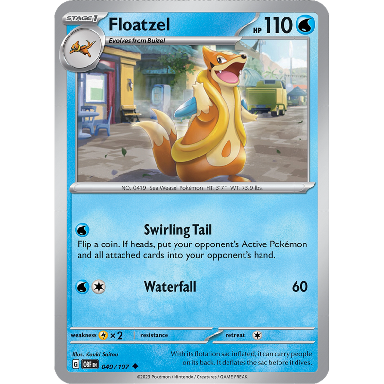 Floatzel 049/197 - Obsidian Flames Enkeltkort