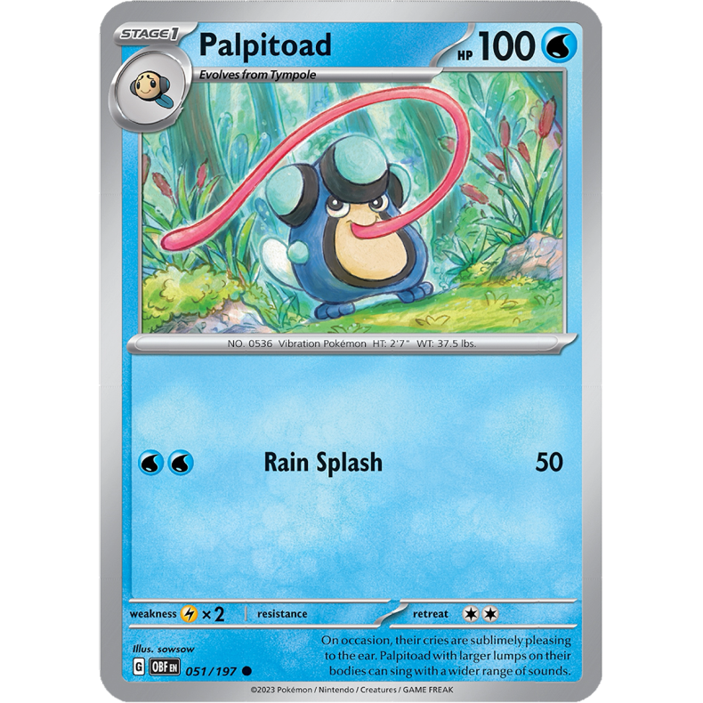 Palpitoad 051/197 - Obsidian Flames Enkeltkort